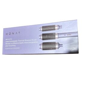 MONAT Interchangeable Thermal Blowout Brush Handle 2Round Brush Attachments ONLY